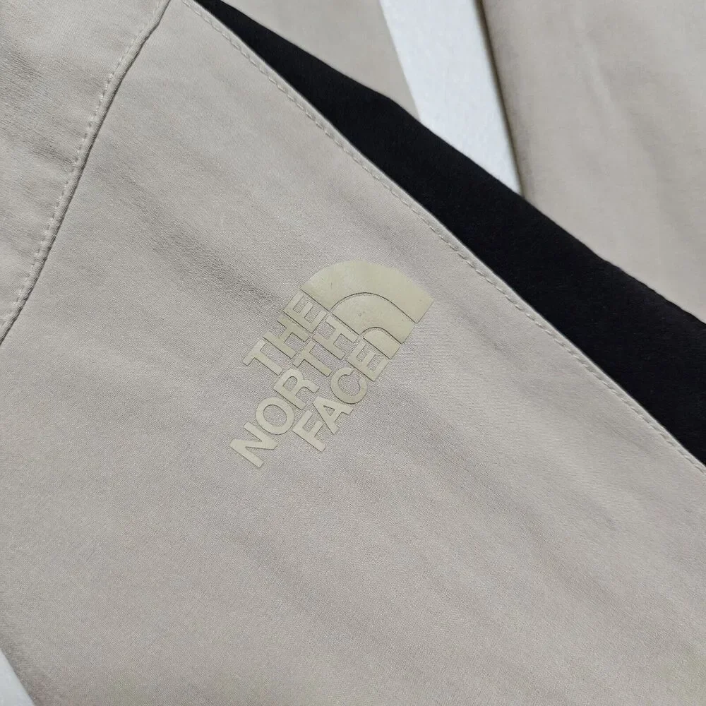 The North Face Essential Pant Mens S Outdoor Stretch TNF Running Zip Ankle Beige